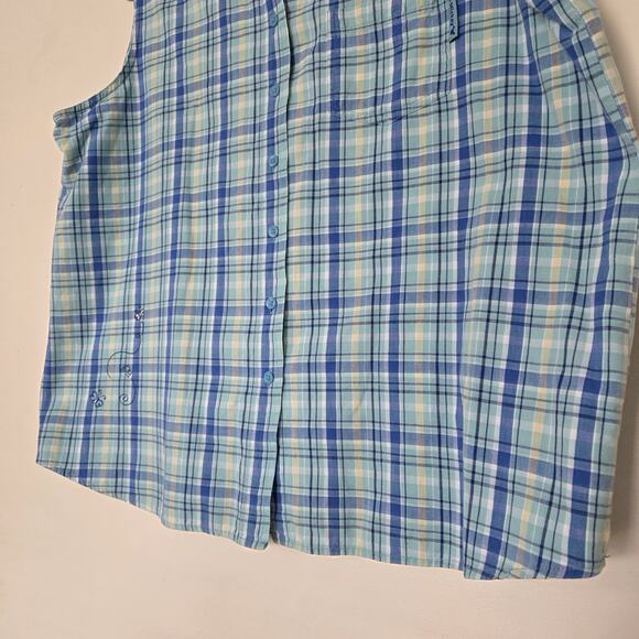 Disney Vintage Mickey Unlimited Sleeveless Collared Button Up Top Womsns 18/20W - Picture 4 of 8